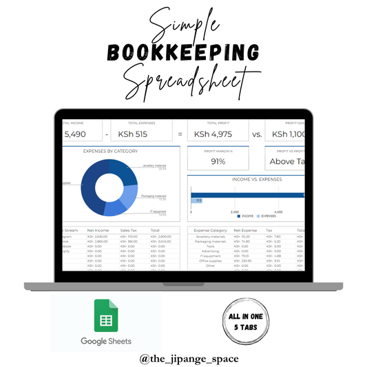TJS Simple Bookkeeping Spreadsheet